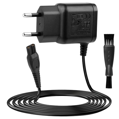 15V HQ8505 Cargador Máquina Afeitadora Eléctrica, 5.4w Cable Carga para Cortadora Cabello para Philips Series HQ8505 9000 7000 5000 3000 MG7720 MG7770 QP6530 Cargador con Cepillo Limpiad de Barba
