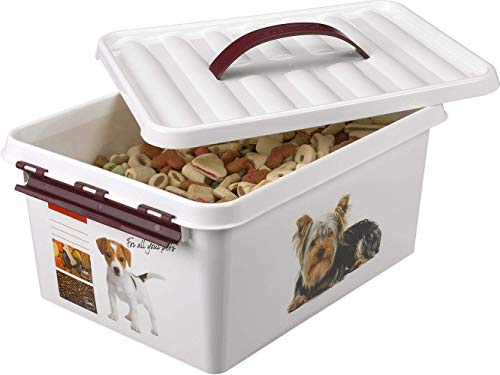 Sunware Q-line Haustier aufbewahrungsbox 15L - 40x30x18cm - luftdicht - futterbox hund - futterbox katze - futtertonne hund 15kg