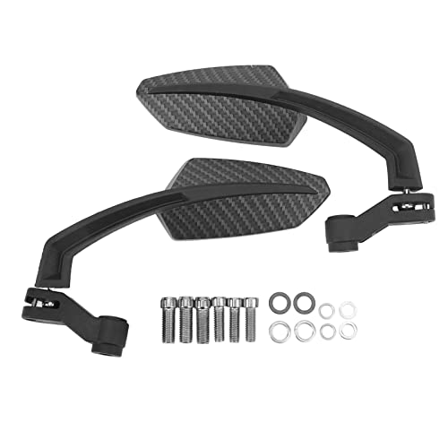 1 Pair Carbon Fiber Style Motorcycle Rearview Mirrors Rotating Side Mirror Replacement for Aprilia 2001‑2017 - Thumbnail 6