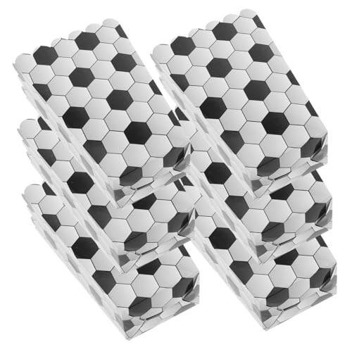 HANABASS - HANABASS 6 Stück Snackboxen Fußball Design Papier Popcorn Behälter für Partys Geburtstagsfeiern und Vielseitige Snack Container für Popcorn Süßigkeiten und Pommes Praktische Mitnahmeboxen