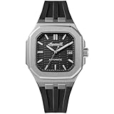Ingersoll The Yield 26 mm automatische Herrenuhr mit schwarzem Zifferblatt und schwarzem PU Armband – I17803