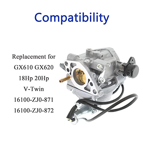 Silscvtt 16100-ZJ0-871 Carburetor Replacement for Honda GX610 GX620 18Hp 20Hp V-Twin 16100-ZJ0-872 Lawn Mower Parts - Image 3