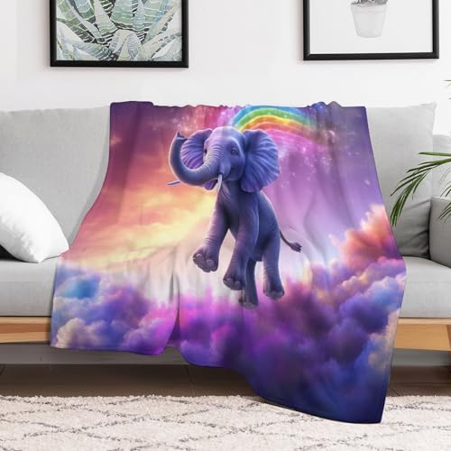 Manta de forro polar de elefante manta para sofá y salón 140x180cm 3