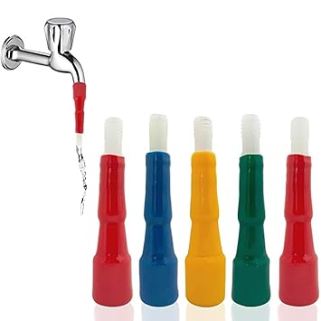 NAVMAV Pipe Plastic Connector PVC Jointer Hose Fast Fitting, for Water tap Joint Nop With Pipe Nozzle Chilam Pipe Connector for Gardening (Multicolor 6Pcs Plastic jointer)