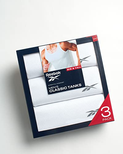 Reebok Men's 3 Pack Soft Cotton A Shirt Tank Top Undershirts - Big and Tall (2XL-4XL)2