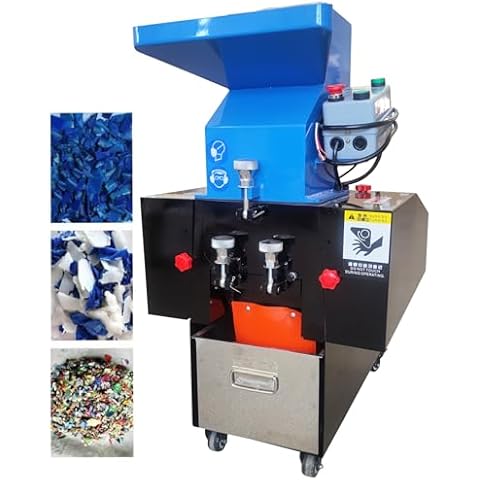 INTSUPERMAI Electric Plastic Shredder Crusher Machine Granulator Chipper Machine Heavy Duty Plastics Shredder Grinder Recycling for Plastic, Rubber,Wood,Nylon,220V Single Phase Cover
