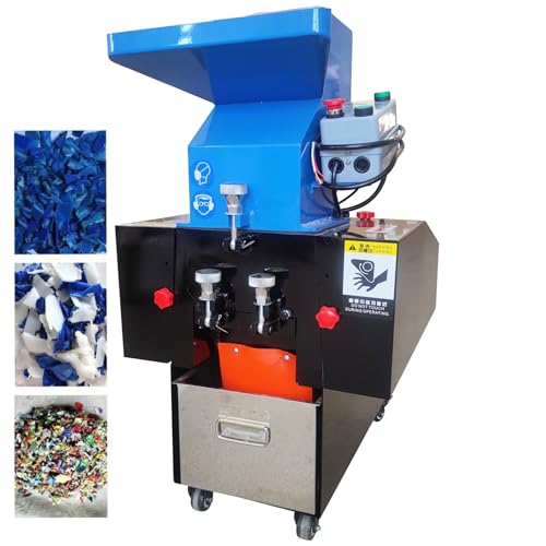 INTSUPERMAI Electric Plastic Shredder Crusher Machine Granulator Chipper Machine Heavy Duty Plastics Shredder Grinder Recycling for Plastic, Rubber,Wood,Nylon,220V Single Phase