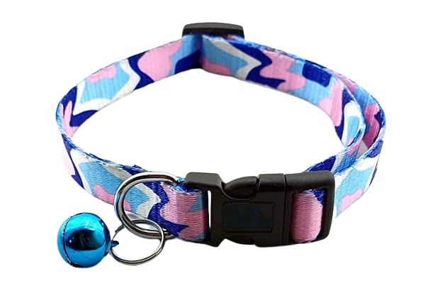 SPYNET Dog Collar and Leash Set Puppy Printed with Bell, Adjustable Nylon Collar with Leash, Quick Release and Breathable Collar Set for Dog & Cat (Blue & White) (B0BVW4YYNZ) Amazon Price History, Amazon Price Tracker