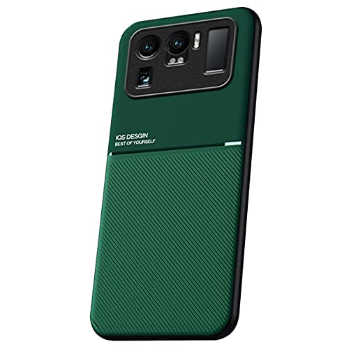 Grandcaser Capa para Mi 11 ultrafina de silicone macio, padrão de linha de TPU durável, leve, absorç