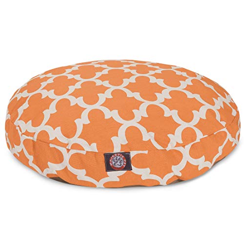 Peach Trellis Large Round Indoor Outdoor Pet Dog Bed With Removable Washable Cover By Majestic Pet Products #TOP11