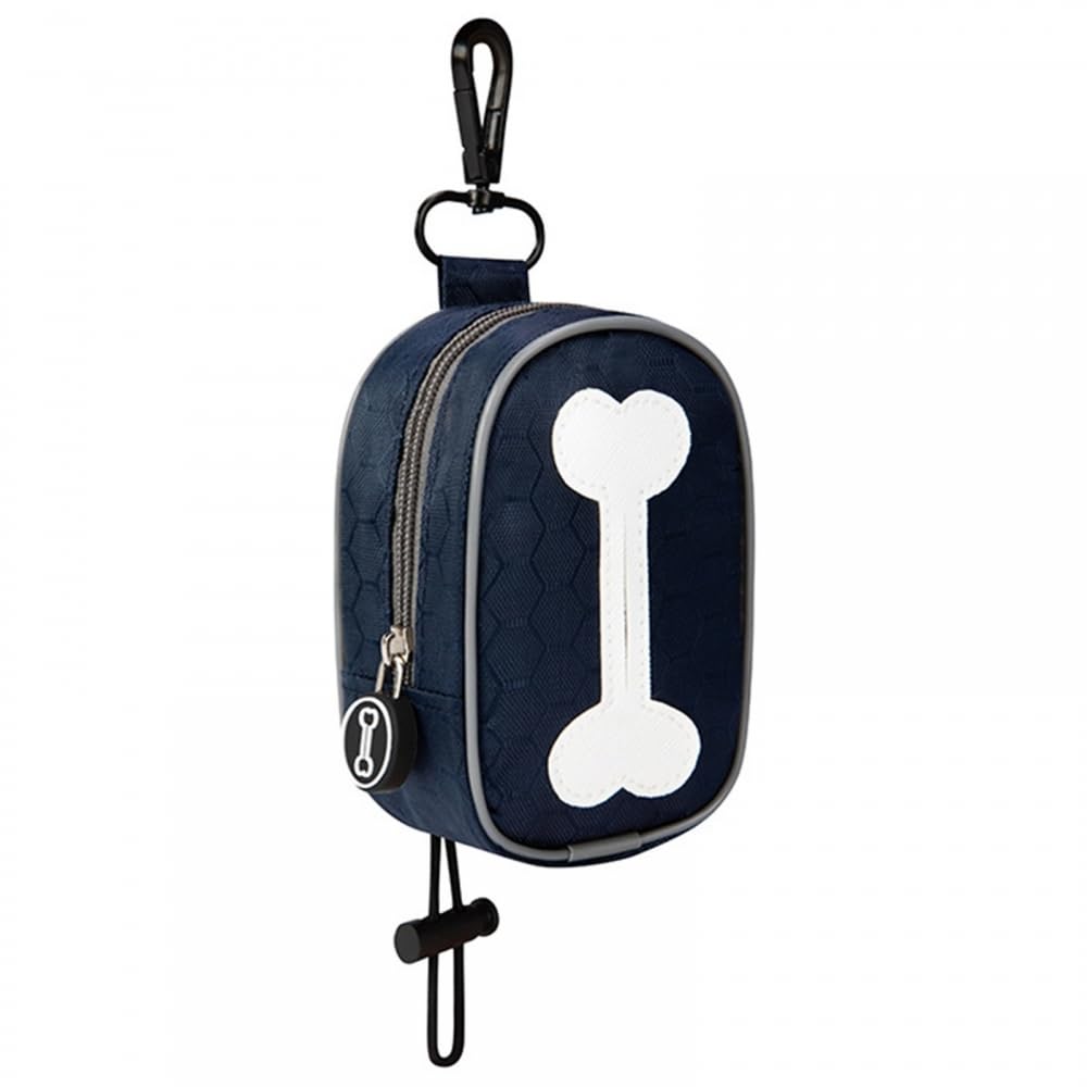 Dongker Dark Blue Dog Poop Bag Holder, Dog Waste Bag Dispenser W/Zipper For Dog Walking Running(No Poo Bags)