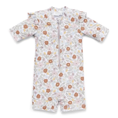 Little Dutch CL24048122 Schwimmanzug mit Rüschen Kurzarm - Blumen/Vintage...
