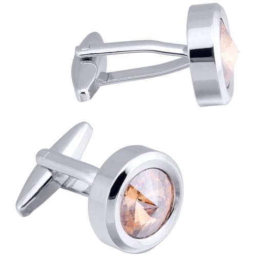 Gemelos redondos de cristal champán para hombre y mujer miniatura 5