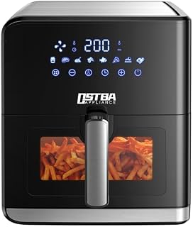 Tiastar Air Fryer, 7.5L Oil Free Air Fryers Home Use 1700W with Clear Window and Rapid Air Technology,8 Presets, LED Touch Screen, Timer & Temperature Control