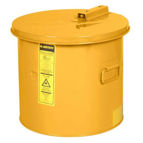 Image of Justrite 27606 24-Gauge Coated Steel Dip Tank, 5 Gallon Capacity, Yellow