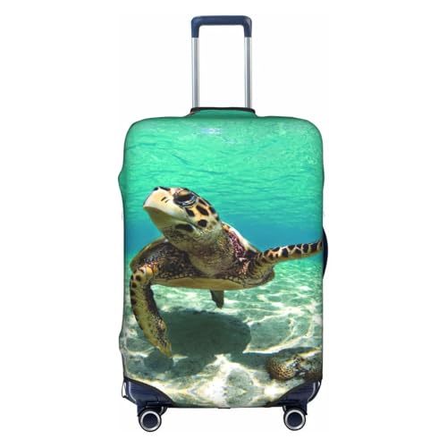 Housse de bagage imprimée tortue de mer tissu élastique résistant M