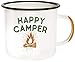 Enamel Camping Mug Travel Cup - Morning Coffee Mug, 16oz (455ml) Larger Than The Competition - Eco Friendly, Tin Cup Campfire Mug For Outdoors, Zero Plastic Wanderlust Travel Cup For The Happy Camper!