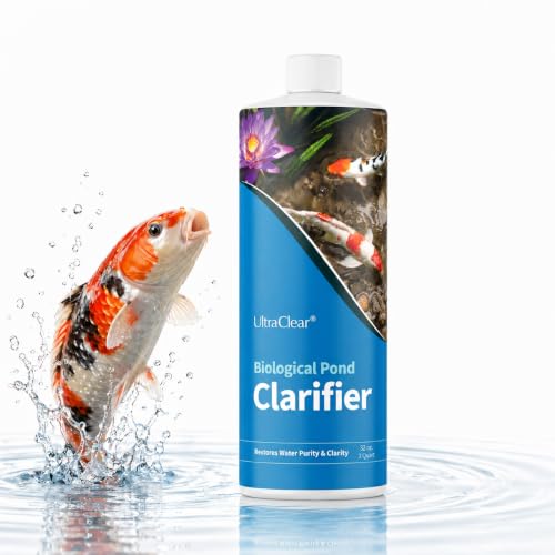 Pond Clarifier for Outdoor Ponds - Treats up to 80 000 Gallons - Concentrated Live Beneficial Bacteria - - Clears Cloudy Pond Water - Safe for Fish Plants Pets and People