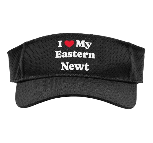 I Love My Eastern Newt Red Eft Sport Sun Visor, Adult, One Size, Black