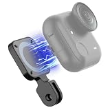 AMAZEAR Base magnética de cambio rápido para accesorios Insta360 GO Ultra – Adaptador de metal con 4 imanes de neodimio, compacto, ligero y ultrafino, color negro