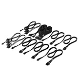 Corsair Elite Premium Pro-Kit mit Einzeln Ummantelten Typ 4-Netzteilkabeln – Flache Kabelkämme, Dreilagiges Mesh-Paracord-Design, Kompatibel Netzteilen mit Typ-4-Kabeln – Schwarz