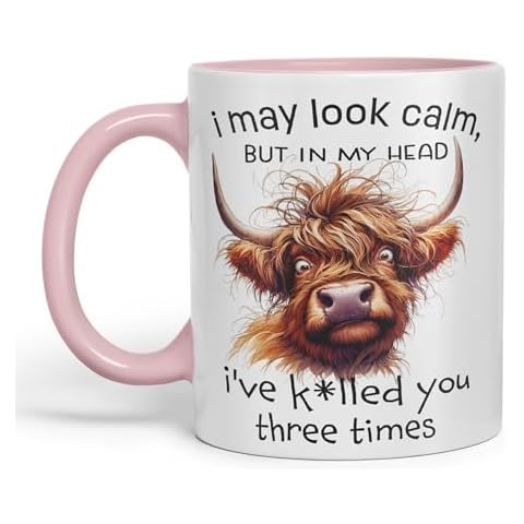 Vixar Sarcastic Highland Cow Mug Cover