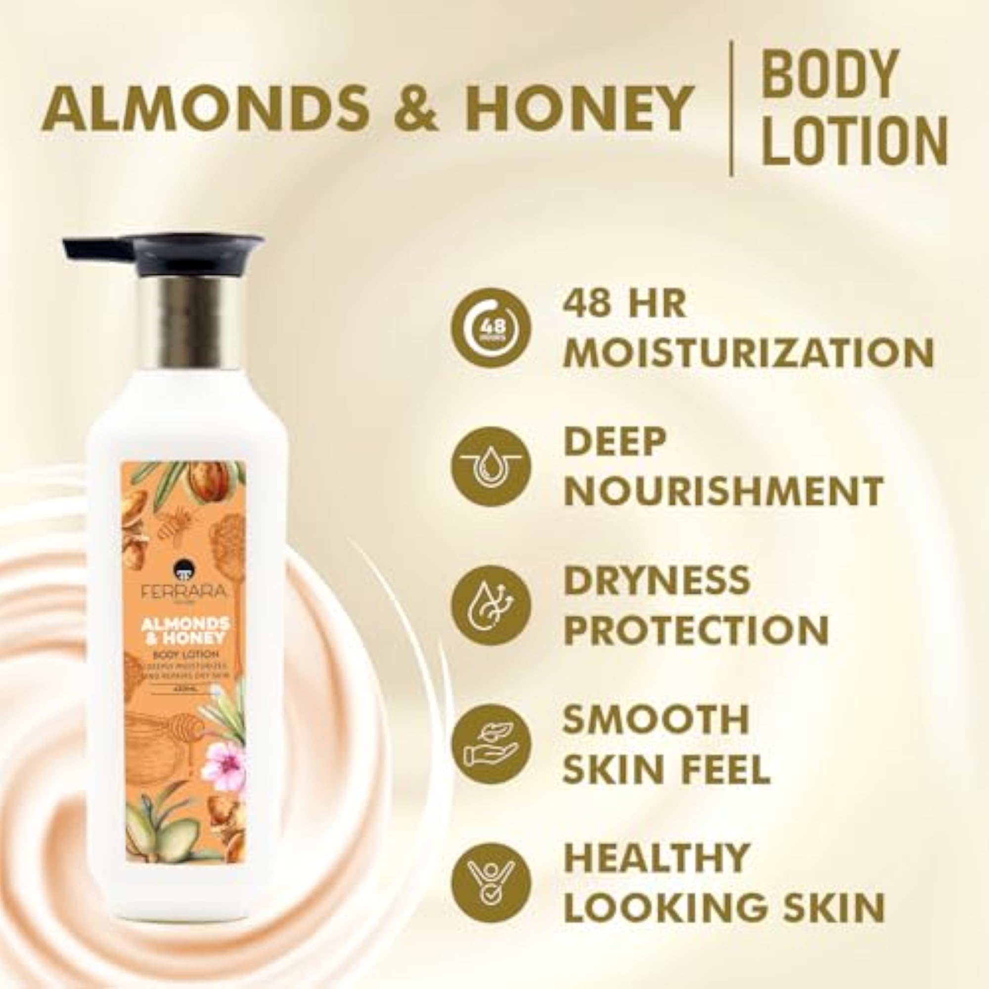 Almonds and Honey Body Lotion for Deep Moisturizing