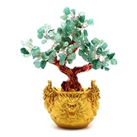 Amazon.co.jp: [GOLD STONE] 招財樹 壺型 龍 風水置物 インテリア 金運
