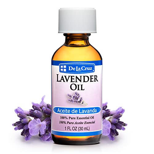 De La Cruz Pure Lavender Essential Oil, Steam-Distilled, Bottled in USA 1 FL OZ