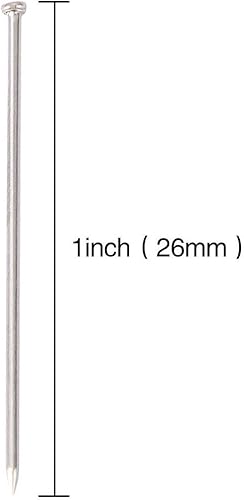 Miniatura 2 de 3500 alfileres de cabeza de acero inoxidable de satén fino para hacer joyas, costura y manualidades, niquelados, 1.024 in
