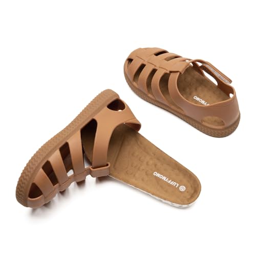 Image of Luffymomo Boys Girls Closed Toe Sandals Lightweight Beach Water Shoes Adjustable Summer Outdoor Sandal for Toddler /Little Kids