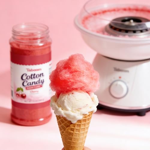 Image of Cotton Candy Sugar Floss Variety Pack - Grape, Raspberry & Cherry Flavors, 3 Bottles (12oz Each) Includes 55 Cones for Home & Commercial Cotton Candy Machines, Parties, Carnivals & Events