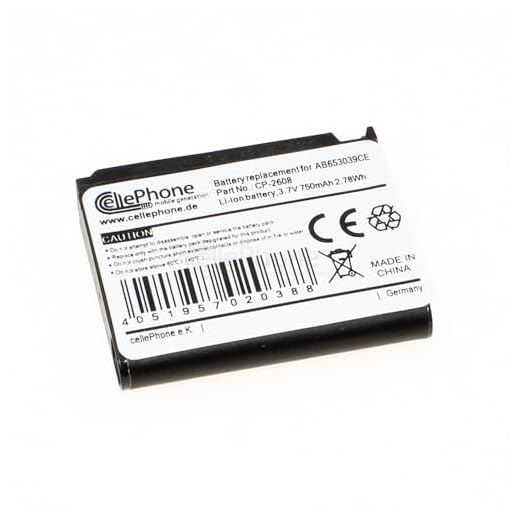cellePhone Akku Li-Ion kompatibel mit Samsung SGH-E950 L170 L810 M6710 S3310 S7330 U800 U900 (Ersatz für AB653039CE / AB653039CU)