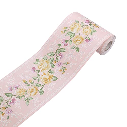 Yifasy Floral Wallpaper Border Self Adhesive Pvc Tiles Sticker Roll Removable Bathroom Kitchen Wall Decoration Yellow Peony #TOP21