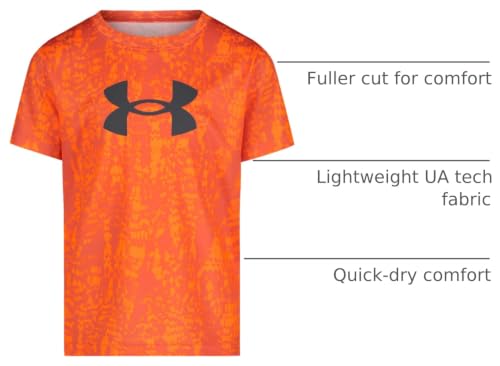 Image of Under Armour Boys' Short Sleeve Logo Graphic T-Shirt, Lightweight & Breathable, Relaxed Fit