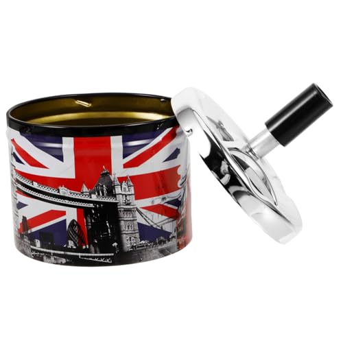 TOPBATHY Rotary Cover Storage Box Home Ashtray Automatic Extinguishing Ashtray Ash Holder for Desktop Tray Use As Souvenir for Indoor Outdoor Settings