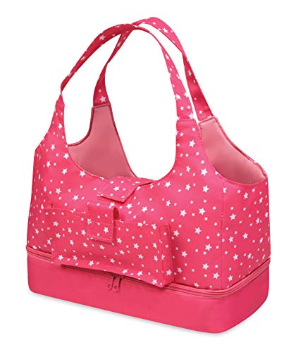 Badger Basket Versatile On-The-Go Doll Tote and Storage Bag for 18-20 Inch Dolls – Stylish and Practical Travel Companion