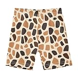 Sletend Giraffe Print Girls’ Comfy Lined Shorts Lightweight & Skin-Friendly Cotton for All-Day Comfort Ideal for Travel Beach or Home Lounging Toddler Sizes