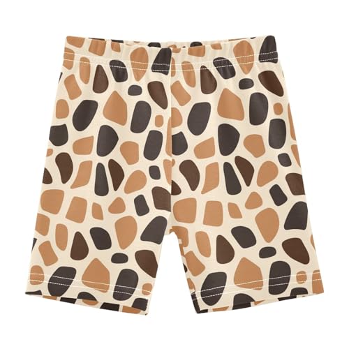 Sletend Giraffe Print Girls’ Comfy Lined Shorts Lightweight & Skin-Friendly Cotton for All-Day Comfort Ideal for Travel Beach or Home Lounging Toddler Sizes