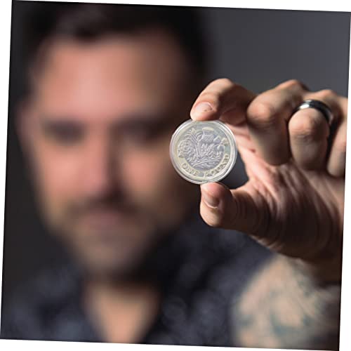 100 cápsulas transparentes para monedas, protectores para coleccionistas miniatura 4