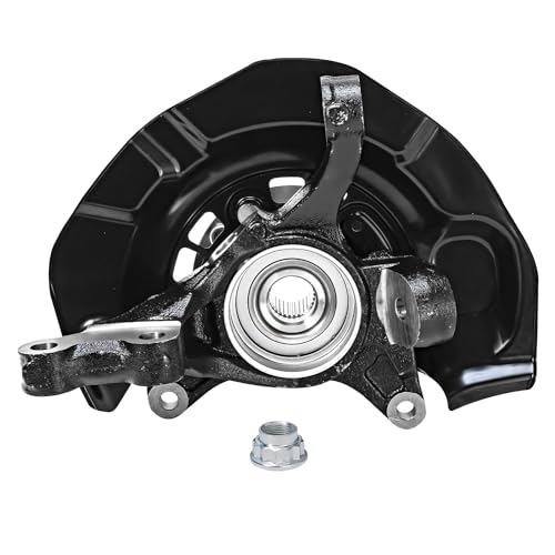 Image of Detroit Axle - Front Right Steering Knuckle for 2007-2011 Toyota Camry, 2007-2012 Lexus ES350 Steering Knuckle & Wheel Bearing Hub Assembly Passenger Side 2008 2009 2010 Replacement