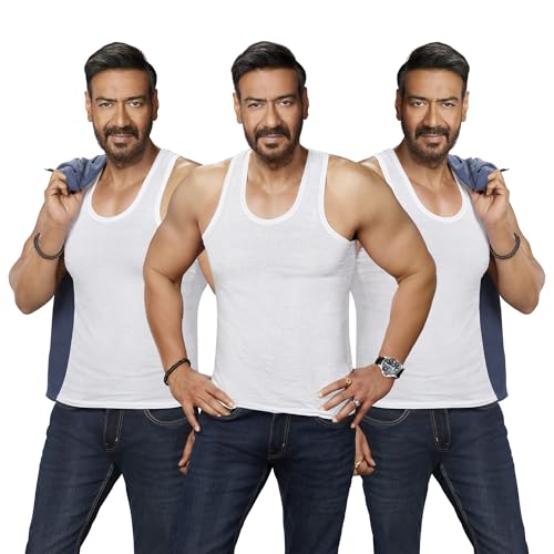 Image of Amul Comfy Men's Vest | 100% Cotton Single Jersey Fabric | U Neck Sleeveless Innerwear | Ultra Soft Hand Feel | Seamless Body | Superior Comfort Color May Vary (Pack of 3)