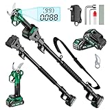 2-in-1 Electric Pruning Shears with Extension Pole, 1.6' Cutting Diamete...