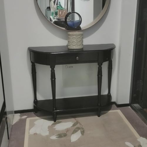 Mesa de pasillo estrecho semicircular que ahorra espacio en casa