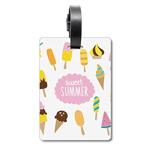 Étiquette d'identification pour valise au motif de glace d'été