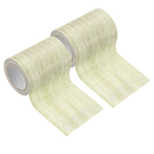 Image of PATIKIL Wood Grain Tape 3.1 inch x 15 Ft, 2 Pcs Self-Adhesive Wood Texture Repair Tape Realistic Wood Effect Contact Paper Patch for Furniture Cabinets Floor Walls Home, Grey Oak