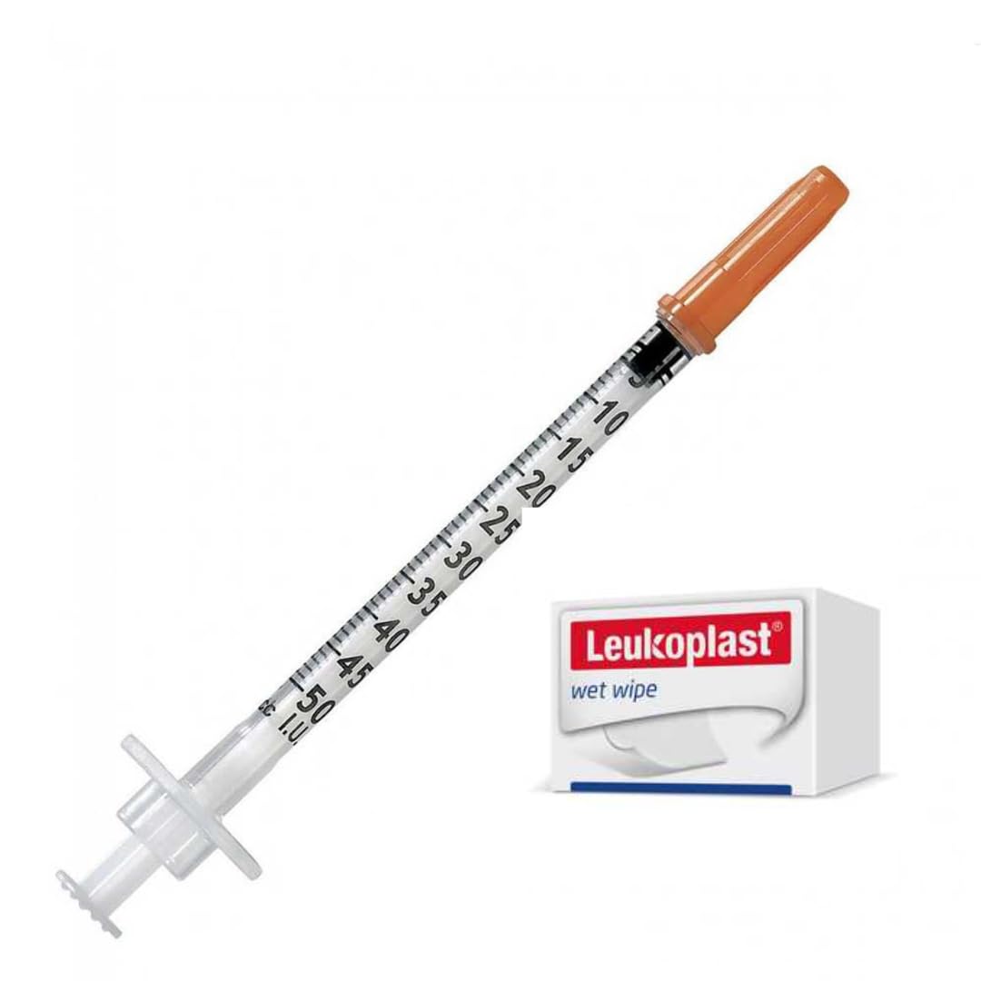 BD Micro-Fine U100 0.5ml (30G) x8mm + Free Storage Bag and 10 Wipes