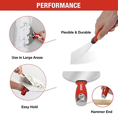 Goldblatt Premium Drywall Hand Tool Kit 13” Aluminum Hawk & 6
