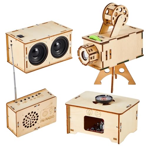 Kits électroniques DIY puzzle en bois projet pédagogique radio projecteur