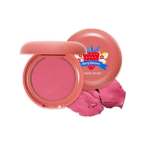 ETUDE HOUSE Berry Delicious Cream Blusher 6g (#4 Soft Rose Strawberry) - Moist Cream Cheek for a Lovely Look, Daily Natural Color